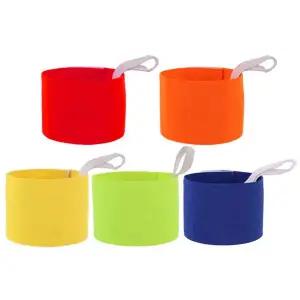 10PCS 축구 캡틴 완장 미끄럼 방지 디자인 축구 훈련 연습 경기과 빈 성인 팀 완장 벨크로