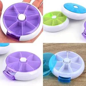 7칸 회전케이스 휴대용알약통 플라스틱약통 미니약통 (KYR-WFJFQXI)