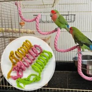 로프 횟대 1.5m 앵무새놀이터 횟대형 와이어철사 컬러랜덤