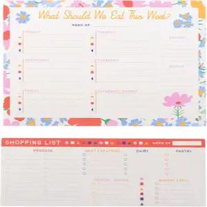 ban.do 마그네틱 식사 계획 및 쇼핑 목록 메모장 세트 9 x 6.8 인치 주간 메뉴 플래너 3.6 식료품 2 개