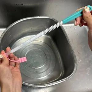 고품질 텀블러 빨대 세척솔 2종 세트 빨대세척솔 빨대솔 젖병세척솔 세척솔 텀블러세척솔 WFIQF8U