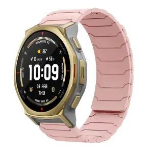 20mm 22mm 마그네틱 실리콘 스트랩 아마즈핏 T-Rex3 Pro/Balance 2/Bip 6용 편안한 손목밴드 삼성 갤럭시