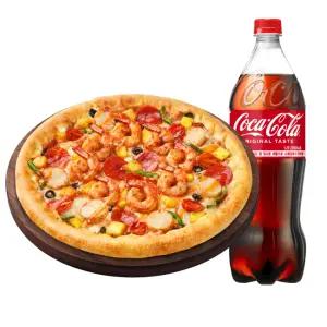 피자헛 씨푸드킹 치즈크러스트M + 콜라 1.25L