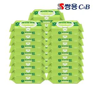 쌍용씨앤비 후레시아 마일드 물티슈 캡형 100매 X 24개