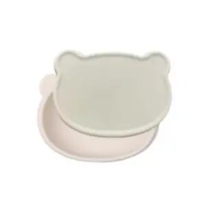 블루마마 아기 유아식기 실리콘 흡착 식판 뚜껑 크림
