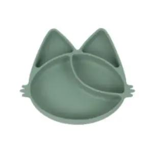 블루마마 흡착 식판 토핑 이유식 실리콘 식기 민트