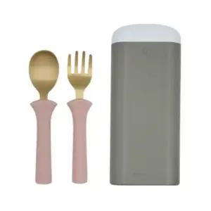 블루마마 키즈 방짜유기 스푼 포크 케이스 휴대용