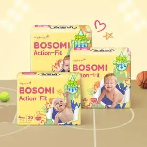 보솜이 아기 기저귀 액션핏 팬티 대형 30개입 4팩