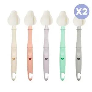 리에또 신생아 젖병 젖꼭지 세척솔 롱 브러쉬 5P X2