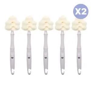 리에또 텀블러 물병 젖꼭지 젖병 세척솔 라벤더 5P X2