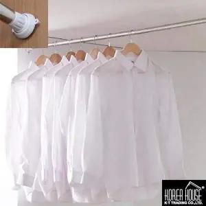 [콩심팥심]bns KT 스텐 다용도 압축봉 중형 행거/옷걸이/커튼봉/철봉/알루미늄봉