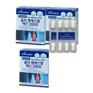 네이처맥스 옵티 엠에스엠 맥스 2000 1,250mg x 60정 2+1 총180정