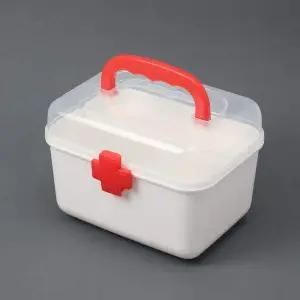 [셀러에이드]응급처치 약상자 투명커버 비상 보관함 구급용품 정리함