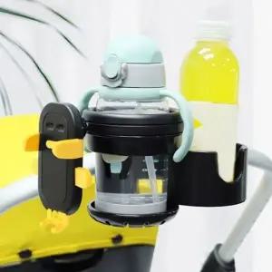 ( )만능 유모차스마트폰홀더 2구 컵홀더+스마트폰거치대 유모차컵홀더 유모차거치대 옐로우