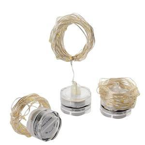 수중 LED 양초 구리 와이어 스트링 라이트 웨딩 파티용 꽃병 요정 1m 2m