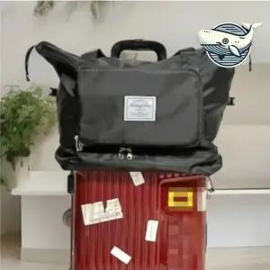 휴대용 접이식 여행 보조 가방 블랙 캐리 백 여행가방 보스턴백 짐가방 캐리어보조가방