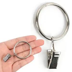 커튼고리 10P 커튼 집게링 32mm 커텐 링 집게 핀 고리 커튼링