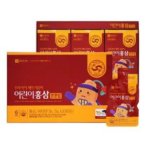 종근당 어린이홍삼 6년근 튼튼업 600ml 30포 1박스 30일분