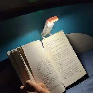 북애착 휴대용 독서등 초경량 최장 80시간 배터리 충전식 북라이트 클립형 조명