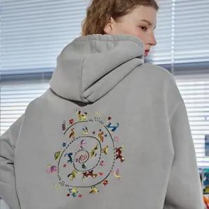 애니타운 피그먼트 후드티 고스트그레이