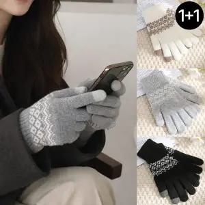 [하나 더!] 사루 여성 겨울 니트 스크린터치 장갑