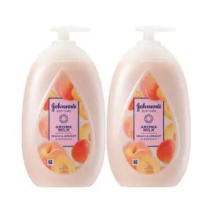 존슨즈 물먹복숭아로션 아로마밀크 피치&애브리콘 500ml, 2개
