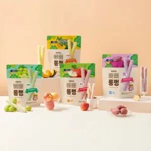 [베베쿡] 처음먹는 빼빼롱뻥 8봉(사과2+단호박2+자색고구마2+청포도2)