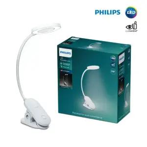 [필립스] LED 스탠드 포리스 클립 DSK206 (USB충전형)
