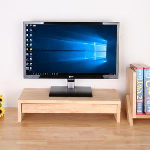 고무나무 모니터받침대/서랍형/와이드/판매자직접제조