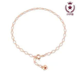 [도로시][도로시x스타착용][김지우 착용] 14k 마름모 오벌하트 팔찌(2type)_A