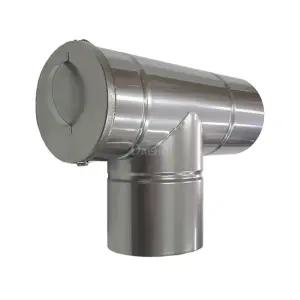 125mm 캡티(실내청소용) /두께0.5mm 스텐연통 화목난로 벽난로 연도 파이