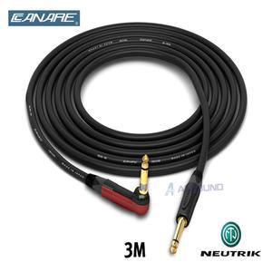 CANARE GS-6 55(TS) ㄱ자 꺽임 사일런트잭 + 55(TS) 카나레 GS6 뉴트릭 골드 기타 케이블 3M