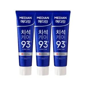 메디안 치석케어 오리지널 치약 120g 3개