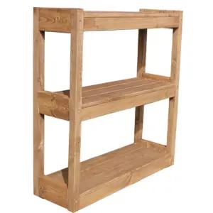 sst900-2 화분진열대 정리대 받침대 스탠드 원목 방부목 목재 다이 정리선반 인테리어선반