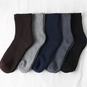 남자 겨울 기모 양말 기모 도톰한 발목 양말5켤례 M09B
