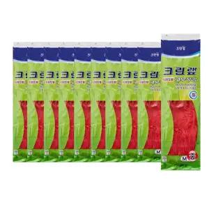 크린랩 고무장갑 다용도 고무장갑 빨강 중 10개