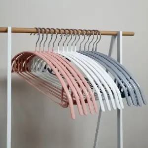 어깨뿔 방지 주우재옷걸이 논슬립 옷걸이 바지 걸이 정장 니트 라운드 스텐 행거
