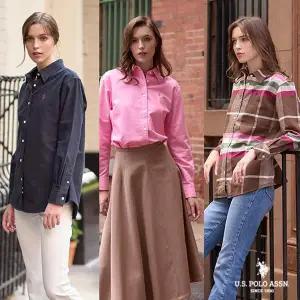 [런칭가 159000원] [U.S. POLO ASSN.] USPA 여성 코튼100 클래식 기모 옥스포드셔츠 3종 (HUPF229205)