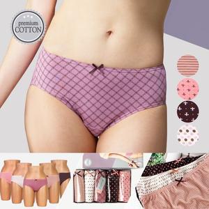 [물랑루즈]진저 순면 여삼각팬티 여성속옷 5종세트