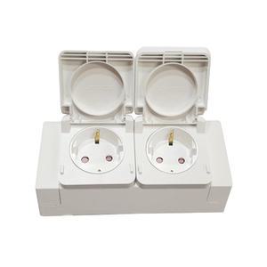 위너스 빌트인 커버 노출 콘센트2구(백-백-백) 핀타입 코너 주방 테이블 노출형 콘센트