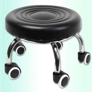 원앙산업 작업의자 쿠션 낮은 의자 블랙 원형 둥근 작은 등받이 없는 낮은스툴 작업