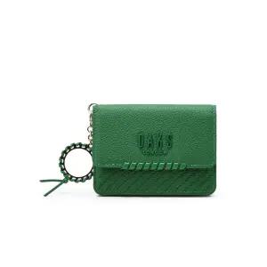 [롯데백화점]닥스 액세서리 [쇼핑백동봉]여성 그린 로고배색 소가죽 카드지갑 DCHO3F162