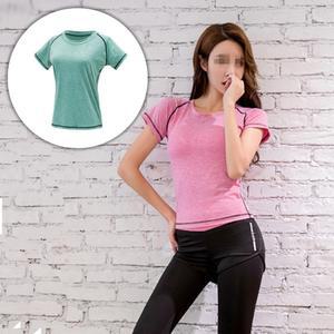 빨리마르는 필라테스상의 여성 반팔 요가복 드라이핏