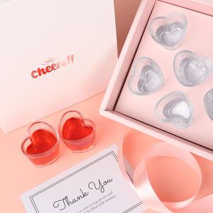 [하트 소주잔] 특이한 술잔 선물 / 예쁜 소주컵 세트