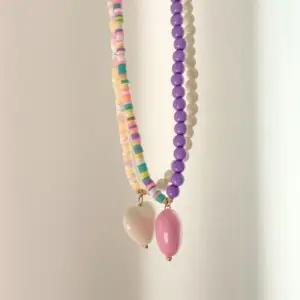 ONM 하트 비즈 구슬 목걸이 빅 모양 팬던트