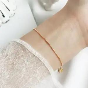 ONM 18K 실버925 심플 레이어드 타투스티커 팔찌 실 버켄