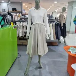 시슬리/애플아울렛/니트 카라 풀오버 우븐 패치 원피스/SAKO01311