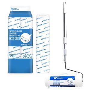 월드크린 돌돌이 대형 3단+ 24cm리필 3롤 사선컷팅 롤러 테이프크리너