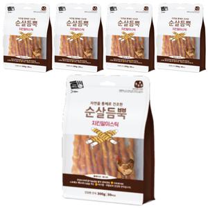 건강한 간식 순살듬뿍 치킨말이스틱 300g 5개