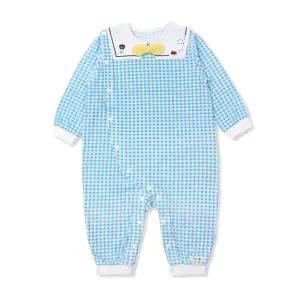 [롯데백화점]오가닉맘 블루중체크긴소우주복(MGSLQE02)